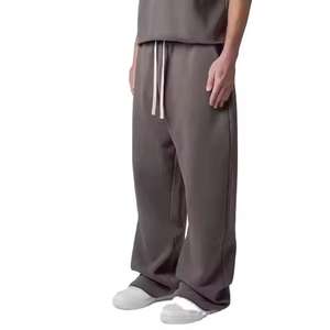 Fabrication sur mesure de haute qualité 100% coton éponge française droite jambe large Baggy Jogging pantalon pour hommes 2025 - Product Image 4