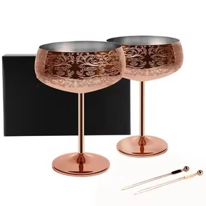 Modern Pure Copper Diamond Glass Designer Drinkware Best for Home Office Decoration Barware Gifting Available at Wholesale Price - Product Image 5
