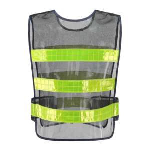 เสื้อกั๊กรักษาความปลอดภัยเทปสะท้อนแสงสีเหลืองเรืองแสงเสื้อกั๊กชั้นเชิงปรับได้เพื่อความปลอดภัยสูงมองเห็นได้ชัดเจนสำหรับผู้สำรวจยามพร้อมโลโก้ - Product Image 2