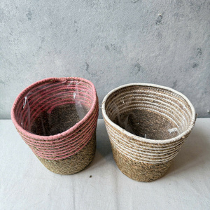 Lot de 3 paniers en paille de jacinthe d'eau en rotin pour la cuisine en gros - Product Image 2