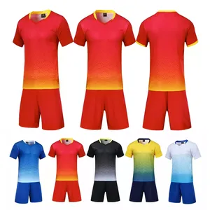 Uniformes de football unisexes, sublimation personnalisée, maillot de football OEM, équipe, séchage rapide, respirant, 100% polyester, vêtements de sport - Product Image 2