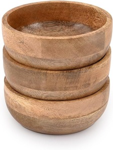 ชามไม้อะคาเซียขัดเงาพร้อมการออกแบบ Wabi-Sabi สำหรับปาร์ตี้งานแต่งงานซุปของขวัญสำหรับเปิดเทอมและตกแต่งบ้านแบบดั้งเดิม - Product Image 4