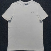 Camiseta de Algodón 100% de la Mejor Calidad para Hombre, Corte Regular, Excedente de Bangladesh, Manga Corta, Logotipo Bordado, Plazo de Entrega de Muestra de 7 Días