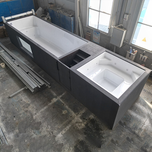 Prête <span class=keywords><strong>Piscine</strong></span> Spa d'Été Grand Jardin 4m 6m Adultes Enfants <span class=keywords><strong>Bois</strong></span> <span class=keywords><strong>Hors</strong></span> <span class=keywords><strong>Sol</strong></span> Rectangulaire Préfabriqué Conteneur Fibre de Verre 40ft - Product Image 2