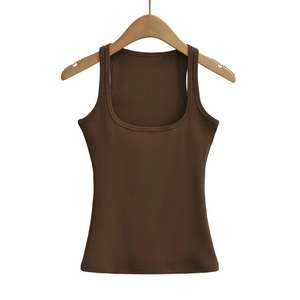 เสื้อกล้ามถักเซ็กซี่ของผู้หญิงสำหรับฝึกกีฬาและเล่นโยคะเสื้อกล้ามออกแบบโลโก้ได้ตามต้องการ - Product Image 2