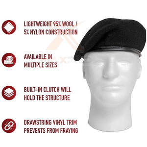 Servicio OEM, Gorras de Boina de Último Diseño, Gorras de Boina Hechas de Lana de Primera Calidad, Gorras de Boina Ajustables - Product Image 6