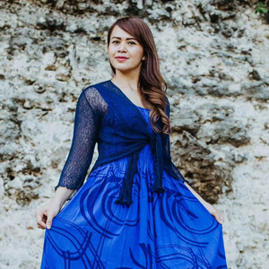 Cardigan à manches 3/4 pour femmes Wrap solide motif plage boléro haussement d'épaules Bali Ikat Design avant Style ouvert grande taille 10-22 automne pour - Product Image 1