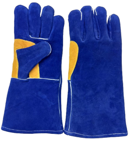 Gants de travail de soudure fendus de vache pleine paume Gants de soudage résistants à la chaleur en cuir industriel Anti-coupure Cuir fendu de vache - Product Image 5