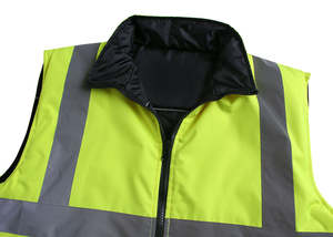 Vêtement de travail haute visibilité, veste de sécurité sans manches avec bande réfléchissante pour les travailleurs du bâtiment et les travailleurs en extérieur - Product Image 4