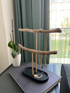 Organizador de joyería decorativo para el hogar, soporte de exhibición de barra Base, relojes, pulseras, pendientes, elegante estante de árbol, vestidor, bolsas de joyería - Product Image 2