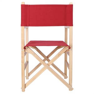 Sedia da Regista WELL HOME in Legno di Faggio con Finitura a Olio e Tela Granata 51x46x86 cm - Product Image 5