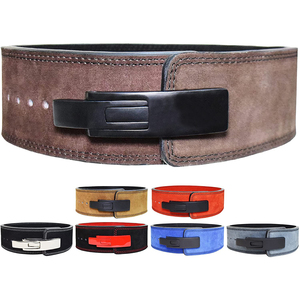 เข็มขัดหนังกลับแบบมีหัวเข็มขัด  รองรับหลังอย่างแข็งแรง สำหรับยกน้ำหนัก สควอท เดดลิฟท์ เข็มขัดออกกำลังกายสำหรับผู้ชาย  โรงงาน OEM ขายส่ง - Product Image 1