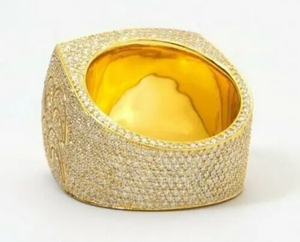 แหวนแชมป์เปี้ยนผู้ชายแบบฝังเพชร สไตล์ฮิปฮอป ดีไซน์ทันสมัย ดีไซน์ขายดีที่สุด - Product Image 4