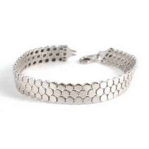 กำไลข้อมือแฟชั่นฟิวชั่นลายรังผึ้งเงินสเตอร์ลิง925 - Product Image 1