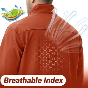 แจ็กเก็ตกลางแจ้งสำหรับผู้ชายเสื้อกันลมระบายอากาศใส่สบายบุเกล็ดหิมะ - Product Image 3