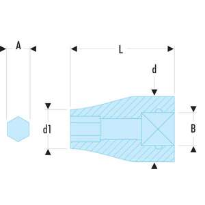 อุปกรณ์เสริมและอะไหล่เครื่องมือลม Facom 3/8'' ที่ยึดดอกไขควงและหัวบล็อก - Product Image 2
