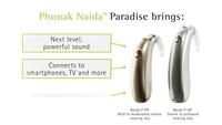 Phonak Paradise Naida P30 up 12 Réglage fin du canal Derrière l'oreille Amplificateur sonore personnel Analogique Numérique Aides auditives