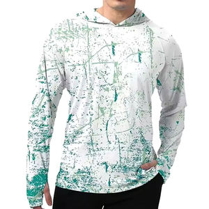 Sudadera con capucha de pesca de camuflaje para hombre y camisa deportiva transpirable de secado rápido personalizada de talla grande con ropa de pesca de manga larga - Product Image 2