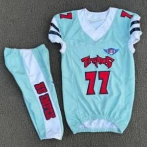 Uniformes de football américain personnalisés Maillots sublimés Pantalons intégrés Tackle Twill Sublimation Uniforme de football américain - Product Image 1