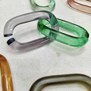 Chaîne en résine transparente et colorée pour décoration murale, maillons de chaîne tendance, belles chaînes colorées amovibles pour le Nouvel An - Product Image 3