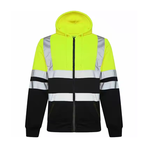 เสื้อสเวตเตอร์ขนแกะดีไซน์ชั้นนำเสื้อแจ็กเก็ตทำงานมีฮู้ดมีซิปแบบ2024ความปลอดภัยมองเห็นได้ตามต้องการ - Product Image 3