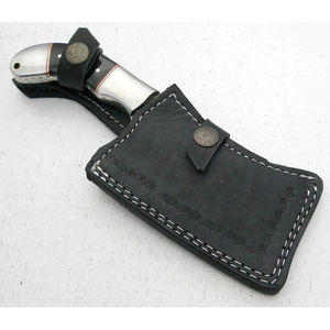 Cuchillo de Cocina Burraq DIY OEM Hecho a Mano de Acero de Damasco, Multifuncional, con Patrón de Gota de Lluvia, 10 Pulgadas, con Funda de Cuero, para Uso en la Cocina - Product Image 6