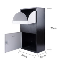 Armoire murale extérieure intelligente, moderne, faite à la main, avec revêtement thermolaqué, design sud-ouest, montage facile, en acier inoxydable, sécurisée et grande, verrouillable