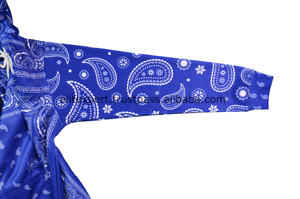 Top des tendances qualité supérieure personnalisé Hip Hop Style Streetwear bleu Royal couleur Bandana impression Sublimation hommes sweats à capuche respirants - Product Image 5