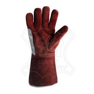 Guantes de Soldadura de Diseño Personalizado, Resistentes y Duraderos, en Talla Adulto, Material de Cuero - Product Image 4