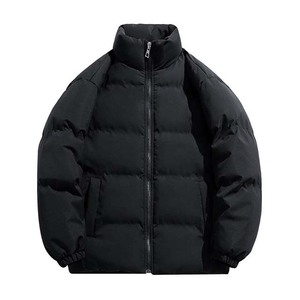 Chaqueta de plumón impermeable cálida de estilo de moda personalizada para hombre, chaqueta acolchada de burbujas acolchada de color sólido para invierno al por mayor, OEM - Product Image 4