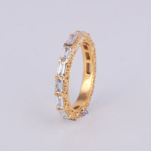 Conjunto de boda de compromiso de joyería elegante para mujer, banda de oro sólido de 14kt, accesorios de diamantes cultivados en laboratorio para mujer - Product Image 2
