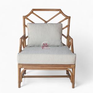 Best Selling Rattan Dining Chairs Indoor Rattan Accent Chairs <b>Comfy</b> <b>Armchairs</b> for Bedroom Living Room - Product Image 2