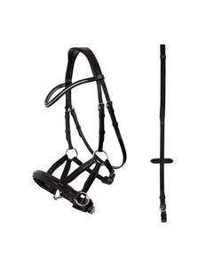 Brida para Caballo 100% Cuero Genuino con Cristales, Diamantes y Pedrería, Acolchado Cómodo, Diseño Clásico, Incluye Pechera - Product Image 1