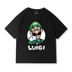 Camiseta de Mario Super para Hombre, Ropa Combinada para Parejas, Camiseta de Manga Corta con Cuello, Camiseta Moderna para Mujer - Product Image 2