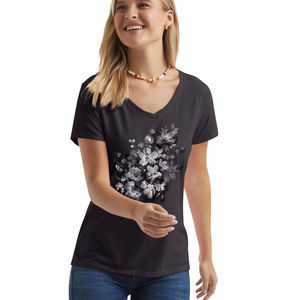 T-shirt personnalisé pour femmes respirant 100% coton fabriqué au Pakistan sérigraphie du logo OEM - Product Image 3