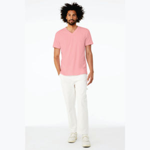 100% Airlume Camiseta de algodón peinado con cuello en V Premium Comfort Ligero y suave Versátil Estilo formal - Product Image 4