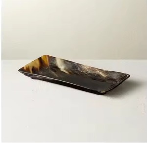 Juego de Bandejas de Cuerno de Búfalo, Hechas a Mano, Naturales, Decorativas, Rectangulares y Cuadradas, Vajilla Elegante Hecha en India - Product Image 6