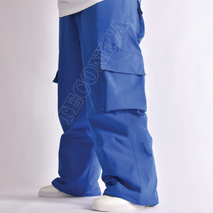 Pantalones de esquí holgados de talla grande para hombre, pantalones de Snowboard de invierno transpirables e impermeables, forro polar con cremallera, esquí holgado cálido a prueba de viento - Product Image 4