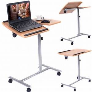 Support pour ordinateur portable à roulettes unisexe Design innovant avec accessoire de travail confortable de style bois réglable Type de fermeture ouverte - Product Image 6