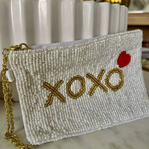 Monedero de Cuentas de Semillas Hecho a Mano con Diseño de Bordado Intrincado, Patrones Hechos a Mano Intrincados, Monederos de Cuentas al por Mayor - Product Image 1