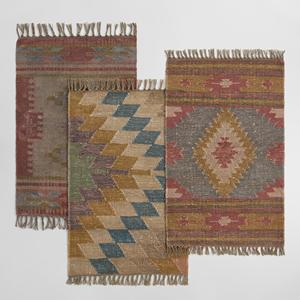 Alfombra étnica hecha a mano geométrica de lana Kilim tejido artesanal para el hogar sala de estar dormitorio habitación de invitados - Product Image 5