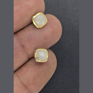 ต่างหูเงินแท้มูนสโตนทำมือสำหรับผู้หญิง925ขายส่ง - Product Image 1