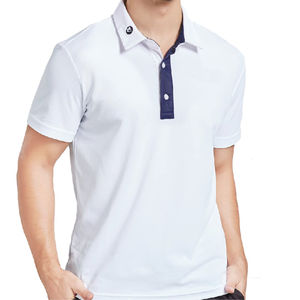 Camiseta de golf de manga corta de diseño sólido para hombre que absorbe la humedad para Polo directo de fabricante al por mayor - Product Image 3