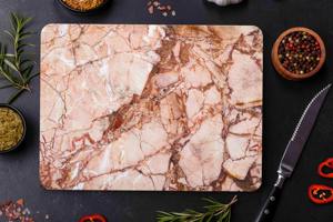 Designer Red Marble Chopping <b>Board</b> Multipurpose Kitchen <b>Board</b> For Baking Pizza <b>Cakes</b> Snacks And Serving Handcrafted From India - Product Image 3