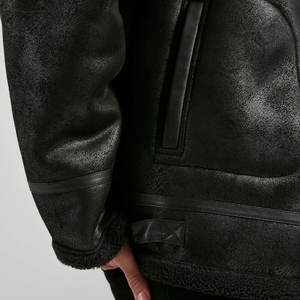 Veste en cuir de fausse fourrure imperméable bon marché pour hommes, tenue à la mode à prix réduit, sortie d'usine - Product Image 5