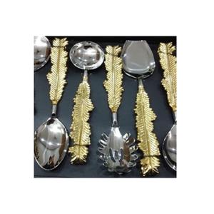 Ensemble de couverts élégants en acier inoxydable avec vernis miroir pour la cuisine Ensemble de 6 couverts de service à salade en métal de taille personnalisée pour la maison - Product Image 4