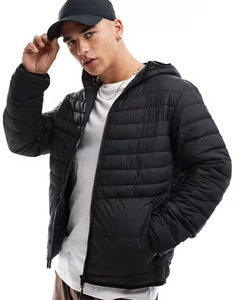 Men's Winter Work Wear Puffer <b>Jacket</b> Custom Logo <b>Waterproof</b> and Windproof with Stand Collar Quilted <b>Padded</b> Hooded Design - Product Image 1