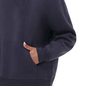 Sweat-shirt à capuche oversize pour femme, épaules tombantes, polaire lourd, écologique, avec logo personnalisé, pull - Product Image 6