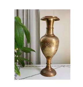 Handmade Tabletop Brass <b>Flower</b> <b>Vase</b> Floral Design Elegant Metal Flowerpot <b>Tall</b> Modern <b>Flower</b> <b>Vases</b> Hot Arrival - Product Image 1