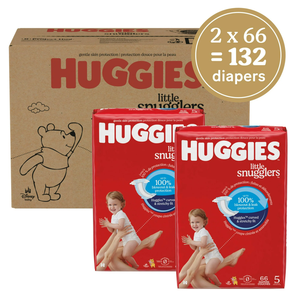 Couches pour bébés Little Snugglers Taille 5 (7-8 kg) Anti-fuites Douces et Respirantes 132 unités (2 paquets de 66) - Product Image 6